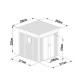 Abrigo de jardim em aço galvanizado Kosto verde sálvia 5,29 m² + kit de ancoragem – X-METAL