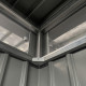Abrigo de jardim em aço galvanizado Kosto verde sálvia 6,76 m² + kit de ancoragem – X-METAL