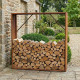 Abrigo para lenha em aço corten 180x180 cm – X-METAL