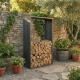 Abrigo para lenha em aço corten 90x180 cm – X-METAL
