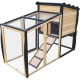 Coelheira de exterior em madeira FSC termo-tratada com revestimento térmico 153x64,5x103,5 cm – Shelty Pet