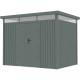 Abrigo de jardim em aço galvanizado Kosto verde sálvia 6,76 m² + kit de ancoragem – X-METAL