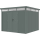 Abrigo de jardim em aço galvanizado Kosto verde sálvia 8,64 m² + kit de ancoragem – X-METAL