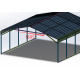 Carport com telhado em aço galvanizado 38 m² – 597x636 cm – cor antracite – X-METAL