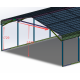 Carport com telhado em aço galvanizado 38 m² – 597x636 cm – cor antracite – X-METAL