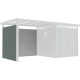 Painéis laterais adicionais em aço galvanizado verde sálvia 0,4 mm para alpendre de abrigo Kosto P.211 cm – X-METAL