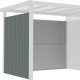 Painéis laterais adicionais em aço galvanizado verde sálvia 0,4 mm para alpendre de abrigo Kosto P.211 cm – X-METAL