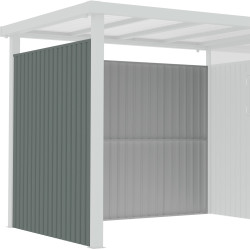 Painéis laterais adicionais em aço galvanizado verde sálvia 0,4 mm para alpendre de abrigo Kosto P.211 cm – X-METAL