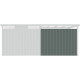 Painéis laterais adicionais em aço galvanizado verde sálvia 0,4 mm para alpendre de abrigo Kosto P.275 cm – X-METAL