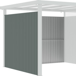 Painéis laterais adicionais em aço galvanizado verde sálvia 0,4 mm para alpendre de abrigo Kosto P.275 cm – X-METAL
