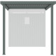 Alpendre 275x230 cm em aço galvanizado verde sálvia para abrigo Kosto 5,29 m² ou 6,76 m² – X-METAL