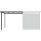 Alpendre 275x230 cm em aço galvanizado verde sálvia para abrigo Kosto 5,29 m² ou 6,76 m² – X-METAL