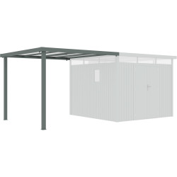 Alpendre 275x294 cm em aço galvanizado verde sálvia para abrigo Kosto 8,64 m² – X-METAL