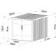 Abrigo metálico para 4 bicicletas Kosto antracite, 3,7m² - X-METAL