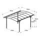 Carport em alumínio branco 3x4,34m e policarbonato de 6mm X-METAL