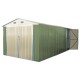 Garagem porta duplas verde claro e creme 18m² + kit de fixação X-METAL