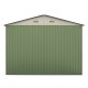 Garagem porta duplas verde claro e creme 18m² + kit de fixação X-METAL