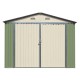 Garagem porta duplas verde claro e creme 18m² + kit de fixação X-METAL