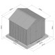 Abrigo de jardim em HDPE Sunlife 6,15 m² creme e cinzento + piso – JOBU