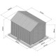 Abrigo de jardim em HDPE Sunlife 7,8 m² creme e castanho + piso – JOBU