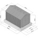 Abrigo de jardim em HDPE Sunlife 9,5 m² creme e cinzento + piso – JOBU