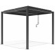 Pérgula bioclimática autoportante em alumínio antracite 3 × 3 m – A.250 cm – X-METAL