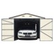Garagem porta duplas verde claro e creme 18m² + kit de fixação X-METAL