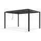 Pérgula bioclimática autoportante em alumínio antracite 4 × 3 m – A.250 cm – X-METAL