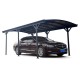 Carport em alumínio antracite 3x5,05m e policarbonato 6mm X-METAL