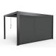 Estore lateral de correr antracite 370 cm para pérgula bioclimática em alumínio X-METAL