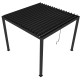Pérgula bioclimática autoportante NEWSTEEL em aço galvanizado lacado a antracite 3x3 m A.250 cm – X-METAL