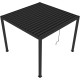 Pérgula bioclimática autoportante NEWSTEEL em aço galvanizado lacado a antracite 3x3 m A.250 cm – X-METAL