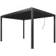Pérgula bioclimática autoportante NEWSTEEL em aço galvanizado antracite 4 × 3 m H.250 cm – X-METAL