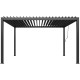 Pérgula bioclimática autoportante NEWSTEEL em aço galvanizado antracite 4 × 4 m H.250 cm – X-METAL