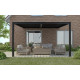 Pérgula bioclimática de parede em alumínio antracite 4×3 m A.250 cm – X-METAL
