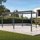 Pérgula bioclimática autoportante NEWSTEEL em aço galvanizado antracite 3 × 5,8 m A.250 cm – X-METAL