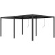 Pérgula bioclimática autoportante em alumínio antracite 5,8x3 m A.250 cm – X-METAL
