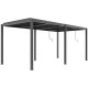 Pérgula bioclimática autoportante em alumínio antracite 5,8x3 m A.250 cm – X-METAL