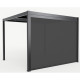 Estore lateral motorizado antracite 270 cm para pérgula bioclimática em alumínio X-METAL