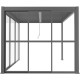 Painéis de correr em policarbonato transparente de 3 mm para lado de pérgula de 3 m – X-METAL