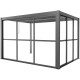 Painéis de correr em policarbonato transparente de 3 mm para lado de pérgula de 4 m – X-METAL