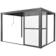 Painéis de correr em policarbonato transparente de 3 mm para lado de pérgula de 4 m – X-METAL