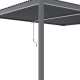 Pérgula bioclimática de parede em alumínio antracite 3×3 m A.250 cm – X-METAL