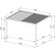 Pérgula bioclimática de parede em alumínio antracite 4x4 m A.250 cm – X-METAL