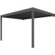 Pérgula bioclimática de parede motorizada em alumínio antracite 4x3 m – X-METAL