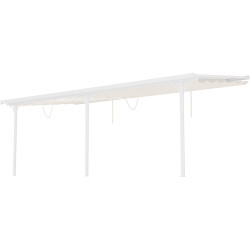 Tela de sombreamento retrátil bege para pérgula 3,05 × 6,18 m - X-Metal