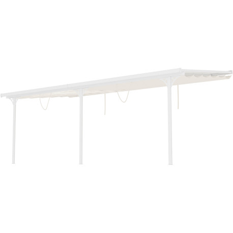 Tela de sombreamento retrátil bege para pérgula 3,05 × 6,18 m - X-Metal