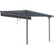 Tela de sombreamento retrátil antracite para pérgula 3,75x2,55 m – X-METAL