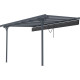 Tela de sombreamento retrátil antracite para pérgula 3,75x2,55 m – X-METAL