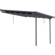 Tela de sombreamento retrátil antracite para pérgula 3,75x2,55 m – X-METAL